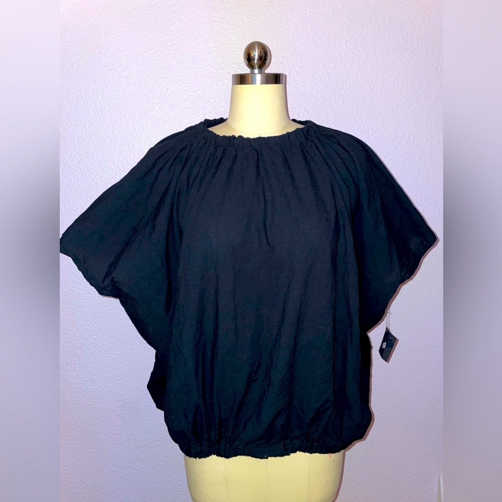 UZI NYC Black Tunic Top O/S